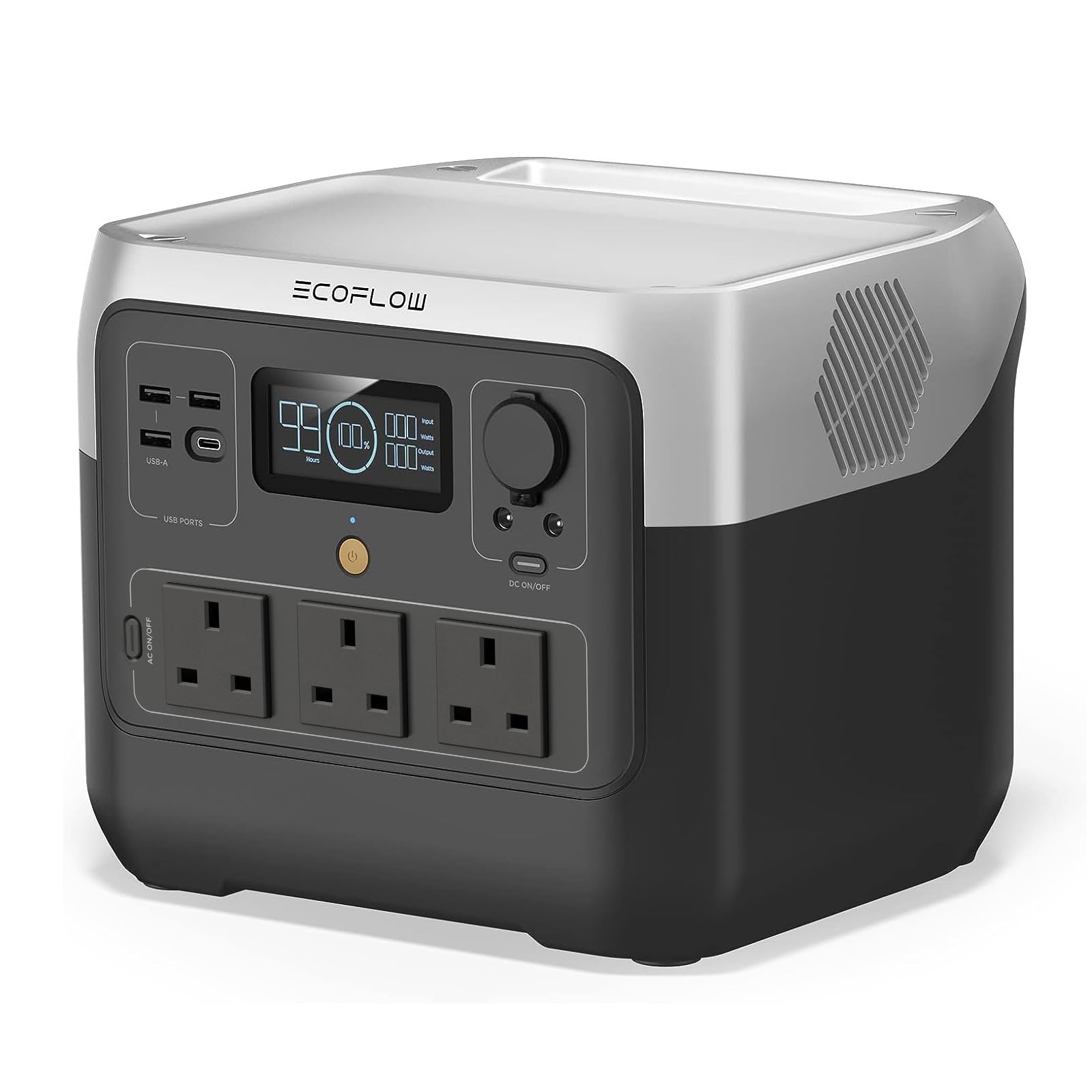 ECOFLOW Portable Power Station RIVER 2 Pro, 768Wh LiFePO4 Battery, 70 Min Fast Charging, 4X800W (X-Boost 1600W) AC Outlets, Solar Generator for Outdoor Camping/RVs/Home Use